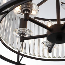 Auburn Steel 6 Light Pendant